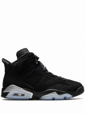 Black Men's Nike Chrome 2022 Air Jordan 6 | IOWZFJ-678