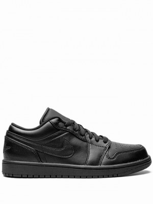 Black Men's Nike Low Air Jordan 1 | JXPERU-936