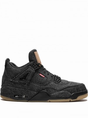 Black Men's Nike Retro Air Jordan 4 | HTYCVZ-940