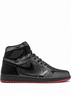 Black Men's Nike Retro High Air Jordan 1 | DMHTJV-671