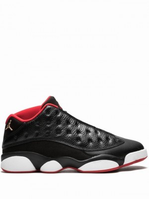 Black Men's Nike Retro Low Bred Air Jordan 13 | ANURKE-254