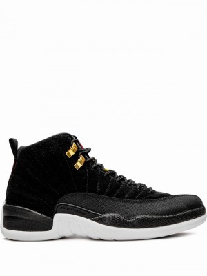 Black Men's Nike Reverse Taxi Air Jordan 12 | NGEFLP-098