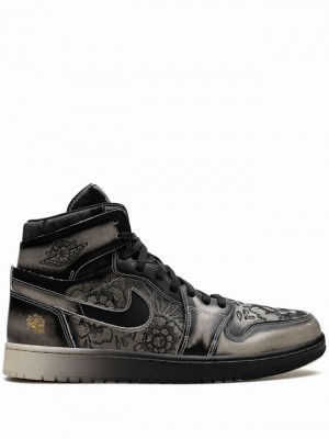 Black Men's Nike Zoom CMFT 2 Dia De Los Muertos Air Jordan 1 | QKABCM-692