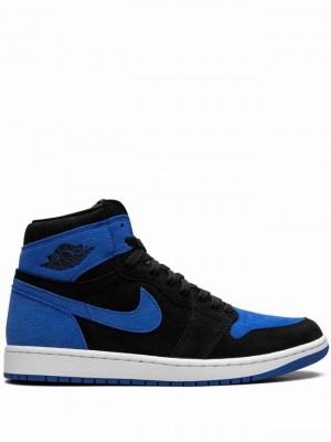 Black / Blue Men's Nike Royal Reimagined Air Jordan 1 | QKJPUF-723