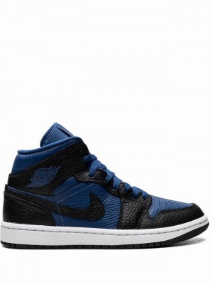 Black / Blue / White Women's Nike Jordan 1 Mid Split Air Jordan 1 | ILMNHU-574