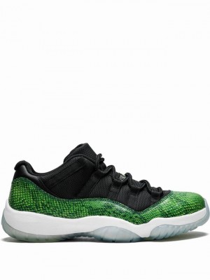 Black / Green Men's Nike Retro Low Air Jordan 11 | VQRLEX-804