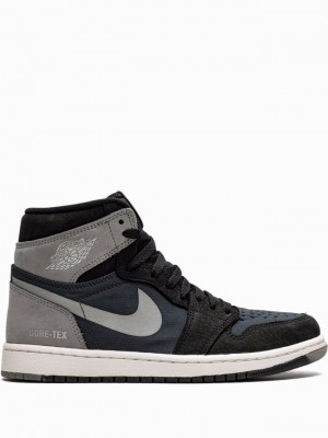 Black / Grey Men's Nike Element Gore-Tex Air Jordan 1 | SNYJEQ-540