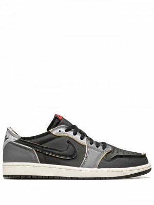 Black / Grey Men's Nike Low OG EX Dark Smoke Air Jordan 1 | ZNSFRH-584