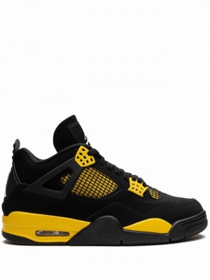 Black / Orange Men's Nike Thunder Air Jordan 4 | JTRFPB-726