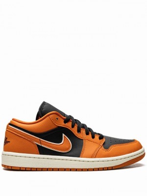 Black / Orange Women's Nike Low SE Air Jordan 1 | KJOGQY-035