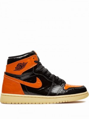 Black / Orange Women's Nike Retro High OG Air Jordan 1 | LFSAWT-129