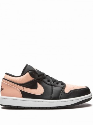 Black / Pink Men's Nike Low Crimson Tint Air Jordan 1 | EXJKMO-735