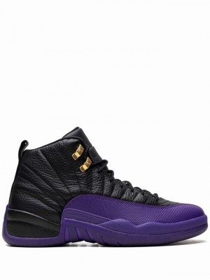 Black / Purple Men's Nike Field Air Jordan 12 | HMYWVB-769