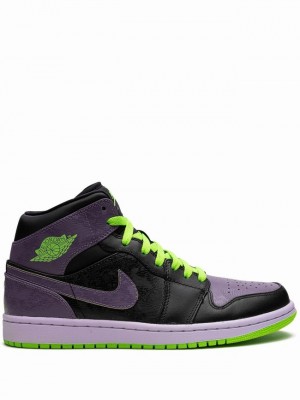 Black / Purple Men's Nike Retro Air Jordan 1 | UEJGPV-793