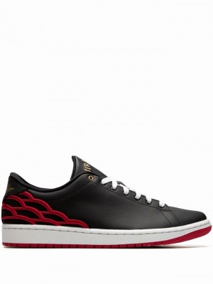 Black / Red Men's Nike Center Court Air Jordan 1 | BREXZT-157