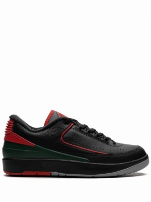 Black / Red Men's Nike Low Christmas Air Jordan 2 | HUENQW-981