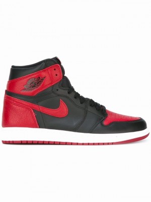 Black / Red Men's Nike Retro High OG Banned bred Air Jordan 1 | ONCUQR-719