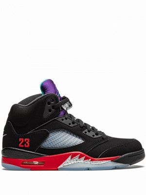 Black / Red Men's Nike Retro Top 3 Air Jordan 5 | XBFMCN-729