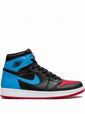 Black / Red / Blue Women's Nike High Air Jordan 1 | CKLNHQ-942