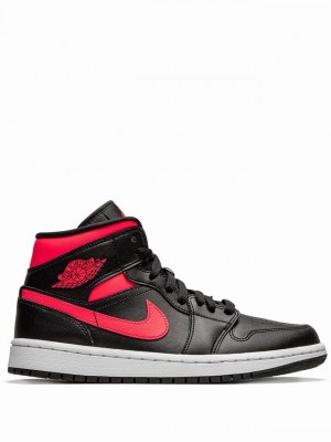 Black / Red / White Women's Nike Mid Siren Red Air Jordan 1 | JKMEZD-158