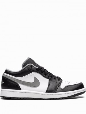 Black / White Men's Nike Low Air Jordan 1 | YKVMGD-204