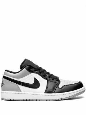 Black / White Men's Nike Low Shadow Toe Air Jordan 1 | HMTLSI-187