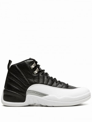 Black / White Men's Nike Retro Playoffs 2022 Air Jordan 12 | IXEHNM-684