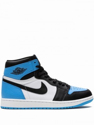 Black / White / Blue Men's Nike Retro High OG Air Jordan 1 | OSQYUA-037