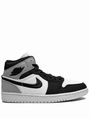 Black / White / Grey Women's Nike Mid SE Air Jordan 1 | OTVJCN-475