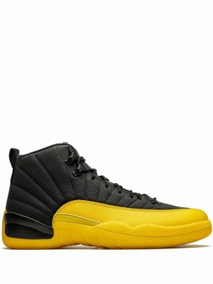 Black / Yellow Men's Nike Retro University Air Jordan 12 | TFOEZK-812