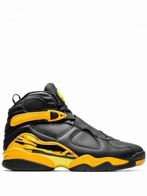 Black / Yellow Women's Nike Taxi Air Jordan 8 | SHPDJX-695