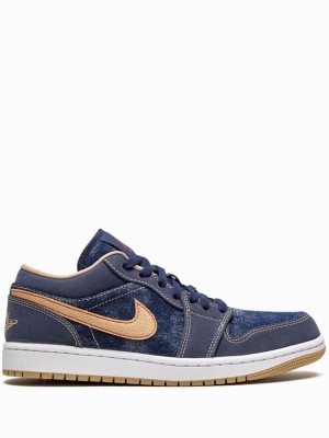 Blue Men's Nike Low SE Denim Air Jordan 1 | WIRNAF-053