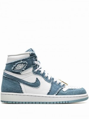 Blue Women's Nike High OG Denim Air Jordan 1 | EUSRFP-184