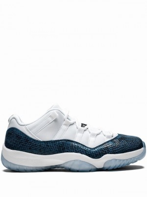 Blue Women's Nike Low Retro Blue Snakeskin Air Jordan 11 | GXDSMZ-163