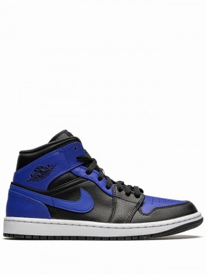 Blue / Black Men's Nike Mid Air Jordan 1 | CODIUS-486