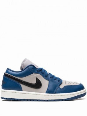 Blue / Grey Women's Nike Low French Air Jordan 1 | HIONLS-946