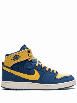 Blue / Yellow Men's Nike KO Laney Air Jordan 1 | XLBWME-471