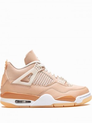 Brown / Orange Women's Nike hi-top Air Jordan 4 | QFLDJH-386