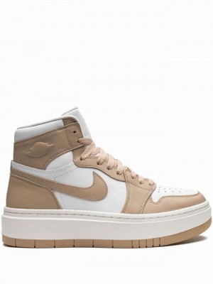 Brown / White Women's Nike High Elevate Desert Air Jordan 1 | GZQOLU-824