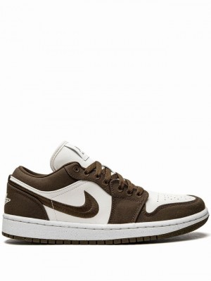 Dark Olive Women's Nike Low Air Jordan 1 | AGNTYX-956