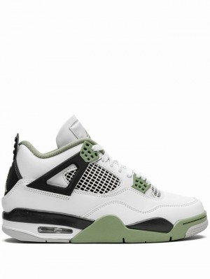 Green Women's Nike Oil Air Jordan 4 | CGFLIB-178