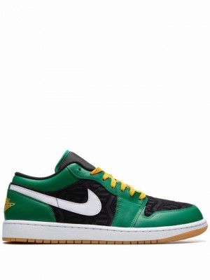 Green / Black Men's Nike Low SE Air Jordan 1 | ISWLJT-459