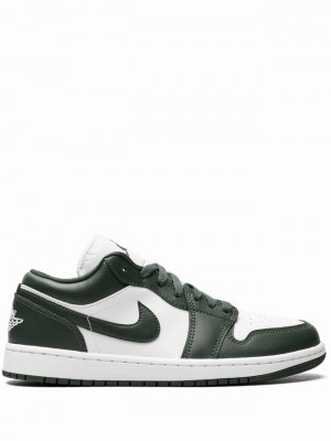 Green / White Women's Nike Low Galactic Jade Air Jordan 1 | MNCPTE-871