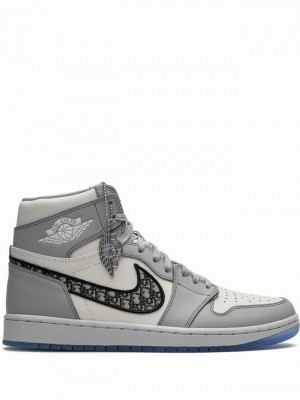 Grey Women's Nike x Dior High Air Jordan 1 | KXTUOH-501