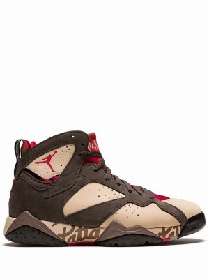 Grey / Beige Women's Nike Retro Patta Shimmer Air Jordan 7 | WGNAKU-218