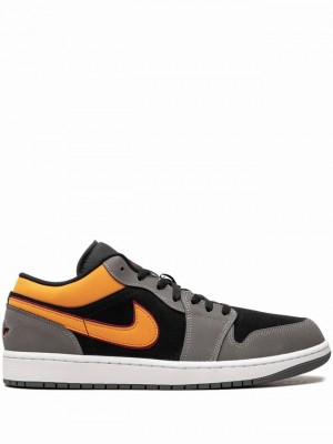 Grey / Black / Brown Men's Nike Low Vivid Air Jordan 1 | YEASID-274