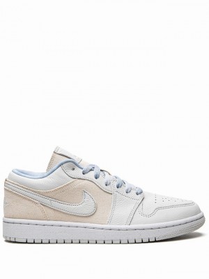 Grey / Cream Women's Nike Low SE Grey Cream Air Jordan 1 | LOXUPS-790