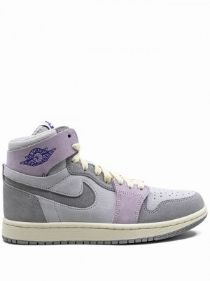 Grey / Pink Women's Nike Zoom Air CMFT 2 Air Jordan 1 | CIDNMU-946