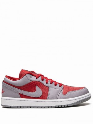 Grey / Red Women's Nike Low SE Split – Gym Air Jordan 1 | QDIARB-719