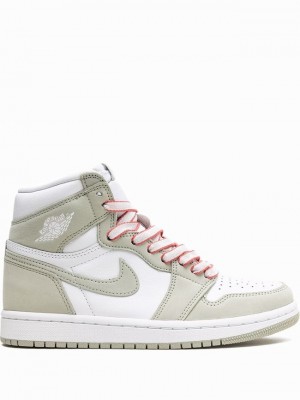 Grey / White Women's Nike High OG Seafoam Air Jordan 1 | ZHWRNG-182